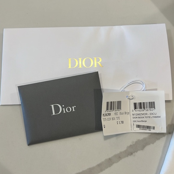 Dior Book Tote L 03C Noir/Beige - Picture 8 of 10